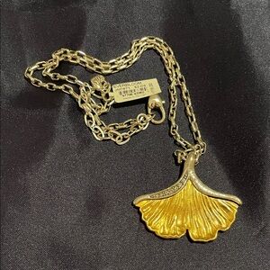 Brighton Gold-tone Ginkgo Leaf Pendant Necklace